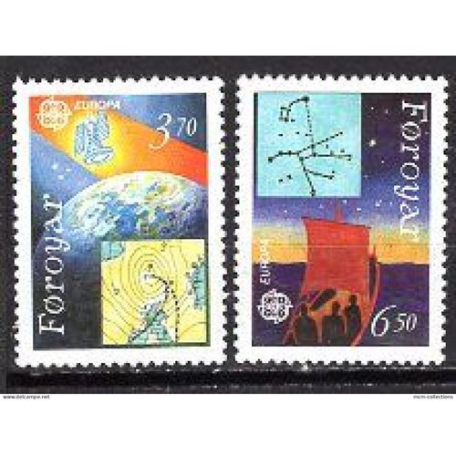 Iles Feroe 1991 Paire Europa L''Europe Et L'Espace  Yvert N°211-12 Neuf**