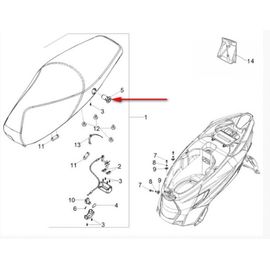 Serrure De Selle Origine Pour Scooter Aprilia 50 Sxr Après 2021 674311 Neuf