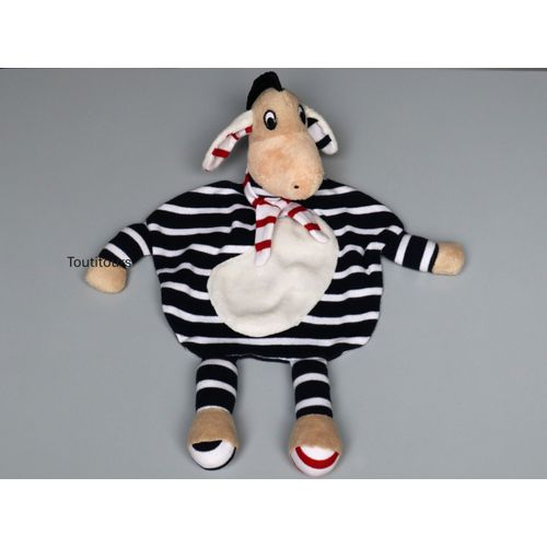 Doudou âne plat bleu blanc rouge Armor Lux