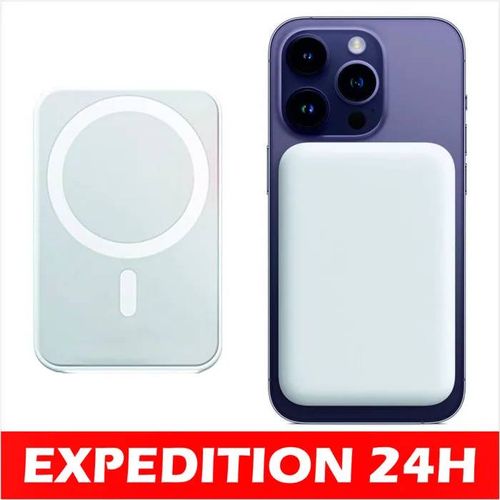 Batterie Externe For Magsafe Sans Fil - Compatible Avec Iphone 16 15 14 13 12 Séries Et Samsung Magnétique Power Bank Induction