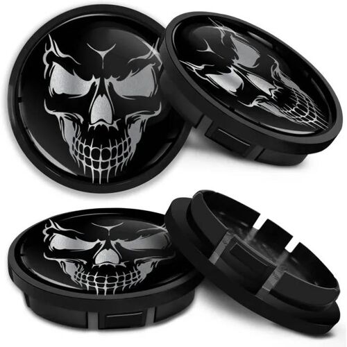 Lot De 4 Cache-Moyeux Amg Pour Mercedes-Benz Noir Mat Étoile Moyeu 75 Mm