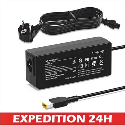 Chargeur 65W pour Lenovo Thinkpad T470 T470S T460 T460S T440 T440S T450S E450 E550 E560 L560 L460 L470 L440 X270 X250 X240 G50 G4