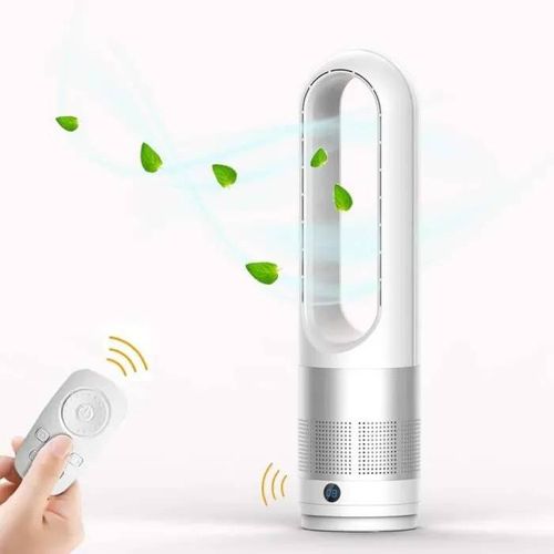 Ventilateur Silencieux sur Pied avec Telecommande - MARSEE - 60CM 8H minuterie - 8 vitesses Oscillation - Argent