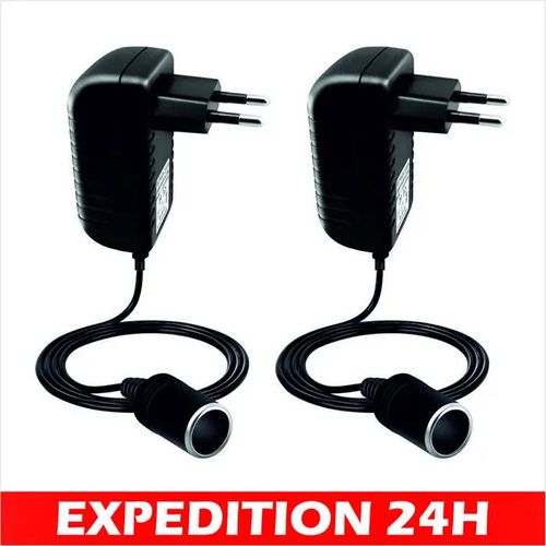 Lot 2 Ac À Dc 12v 2a 36w Adaptateur Converter 100v-240v Ver 12v Prise D¿Allume-Cigare De Voiture Socket Transformateur Convertisseur