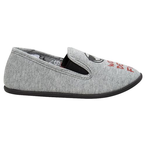 Chaussures Chaussons En Jersey Avec Print Smiley Gris Moyen