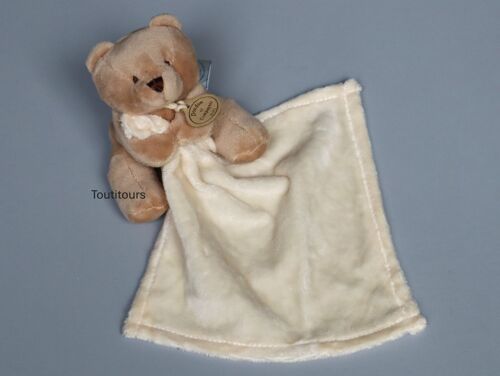 Doudou ours beige mouchoir crème Doudou et Compagnie