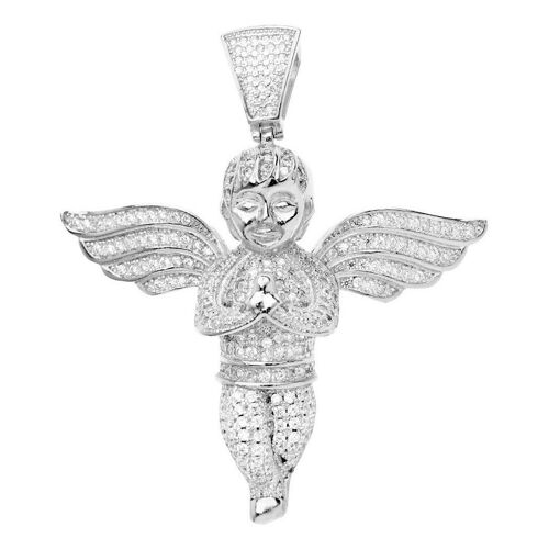 Premium Bling - 925 Argent Sterling Ange Pendentif