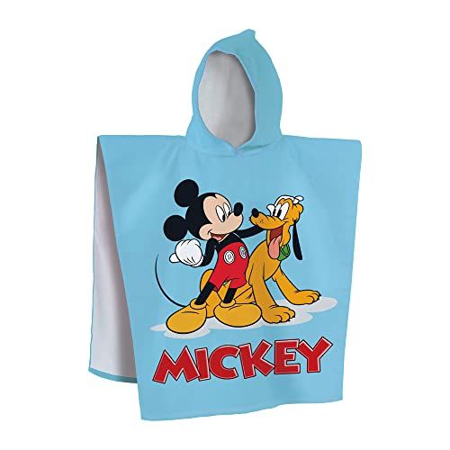 Cape De Bain Imprimée 100% Coton, Disney Home Mickey Blue Bleu