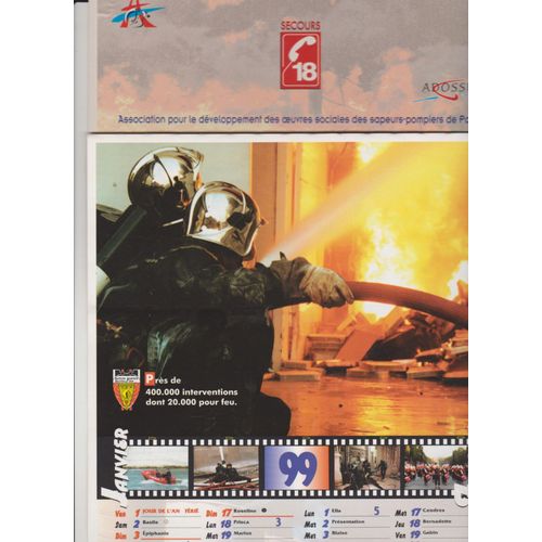 Sapeurs-Pompiers De Paris Calendrier 1999