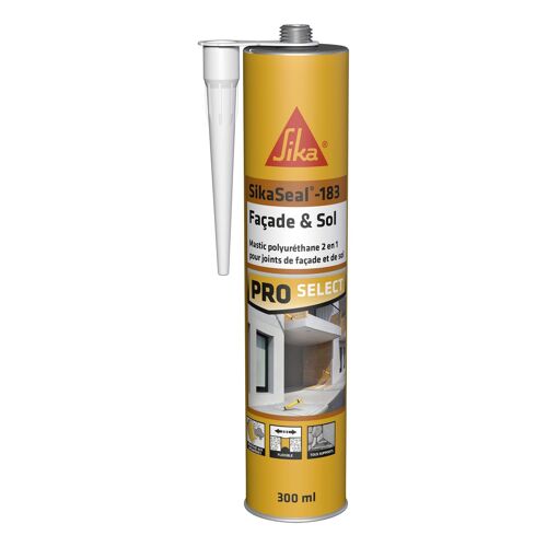 Mastic polyuréthane 2 en 1 SIKA Sikaseal-183 Façade & Sol - Ton pierre - 300ml
