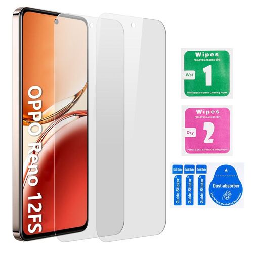 Verre Trempé Pour Oppo Reno 12fs (6.67") - Lot De 2, Protection Écran 9h Anti-Rayures - Hct Style®