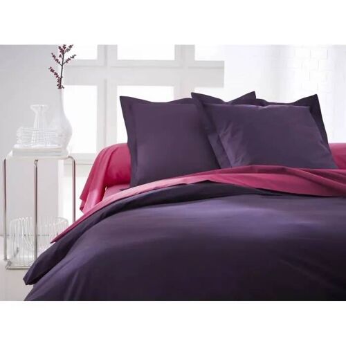 Housse De Couette - Lf - Unie - 220x240 Cm - Coton - Violet
