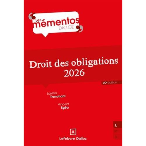 Droit Des Obligations 2026 29ed