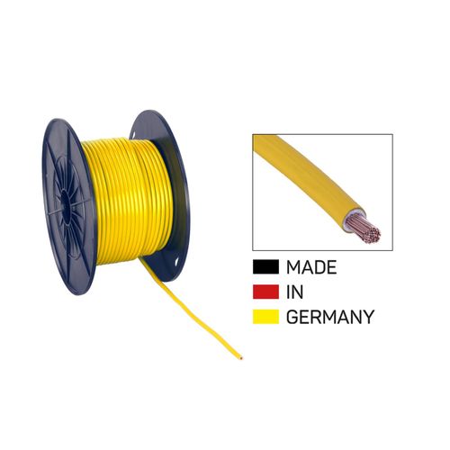 Cable alimentation FLY 4.0mm2 bobine jaune 50 m