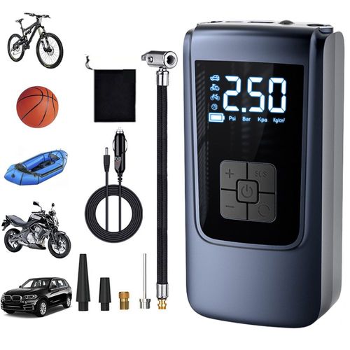 Compresseur À Air Portatif Gonfleur Pneus Sans Fil 150psi Avec Écran Lcd, Pompe À Air Électrique Pour Vélo /Moto/Trottinette