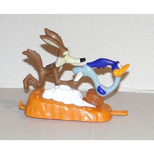 figurine bip bip et wile e coyote road runner looney tunes warner bros 95
