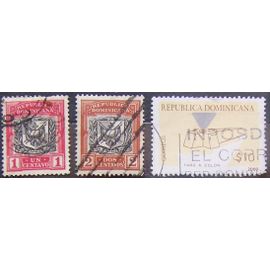 Lot De 3 Timbres De Republique Dominicaine
