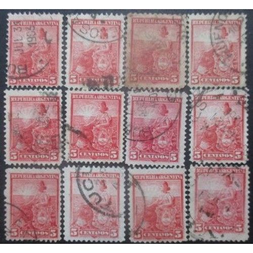 Argentine N°115 X 12 Oblitéré