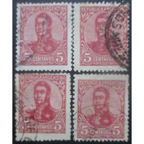 Argentine N°137 X 4 Oblitéré