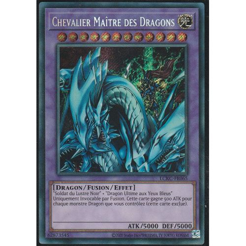Carte Yu-Gi-Oh - Chevalier Maitre Des Dragons - Lckc-Fr065 - Secrète-Rare