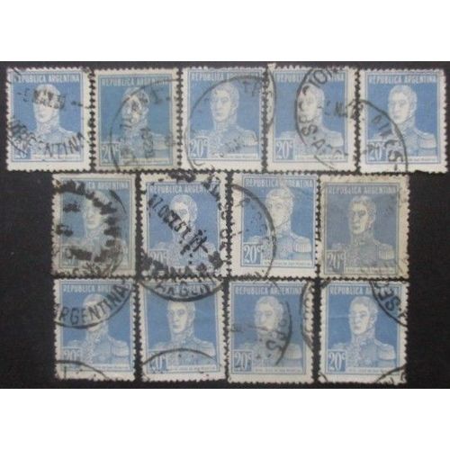 Argentine N°304a X 13 Oblitéré