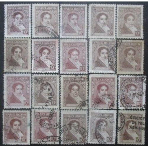 Argentine N°395 X 20 Oblitéré