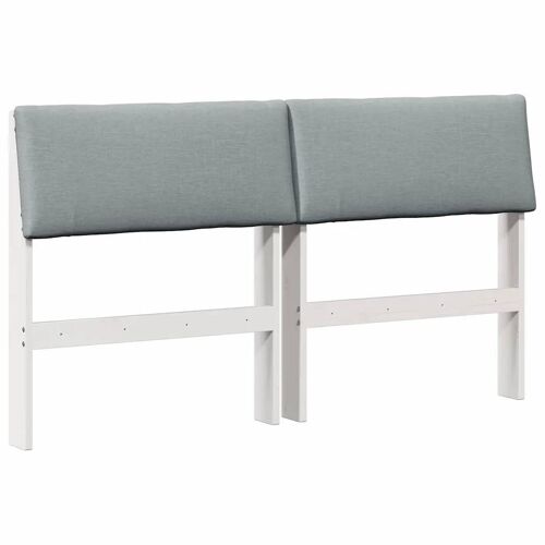 vidaXL Tête de lit capitonnée Gris clair 140 cm Pin massif