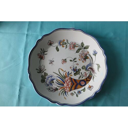 Ancienne Assiette Décor Rouen Corne D'Abondance