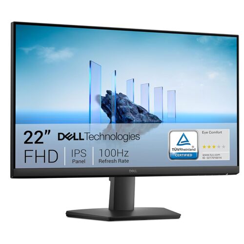 Dell 22 Écran PC - SE2225HM, Full HD (1920x1080), 100Hz, VA, 5ms, VESA (100x100mm), HDMI, VGA, Garantie 3 Ans, Noir