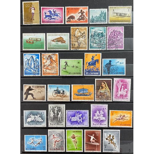 Lot De 54 Timbres Saint-Marin 1960 / 1969