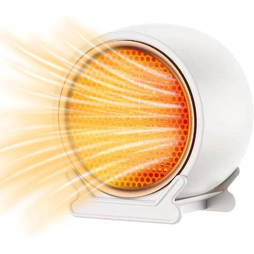 Chauffage électrique à faible consommation, radiateur soufflant en céramique 1200 W/2000 W, mini radiateur électrique portable 220 V, chauffage rapide PTC, pas de lumière et faible bruit, 2 modes - Bl