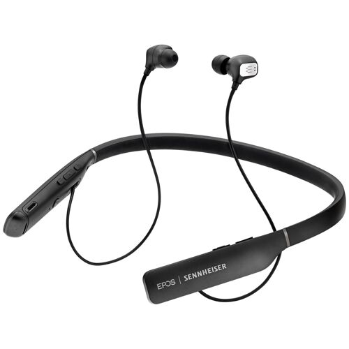 EPOS ADAPT 460T - Écouteurs avec micro - intra-auriculaire - tour de cou - Bluetooth - sans fil - Suppresseur de bruit actif - noir et argent - Certifié pour Microsoft Teams
