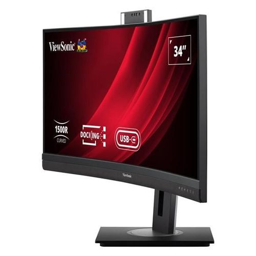 ViewSonic VG3457CV - Écran LED - incurvé - 34" - 3440 x 1440 UWQHD @ 100 Hz - VA - 350 cd/m² - 3000:1 - 5 ms - 2xHDMI, DisplayPort, USB-C - haut-parleurs