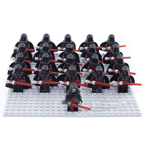 21pièces star wars mini figurine action garde blocs de construction jouet - costume de soldat robot - combat figure assemblée - jouets amusants - thème style pendules-Aucune plaque de base fournie