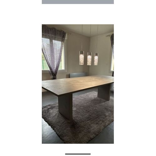 Table De Salle À Manger En Fibre De Bois Gris Roche Bobois 