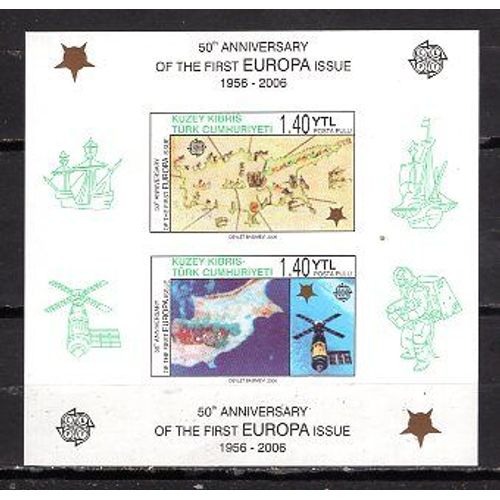 Chypre Turc 2006 Europa 50 Eme Anniversaire Des Europa  Bloc Neuf** Yvert N° 23