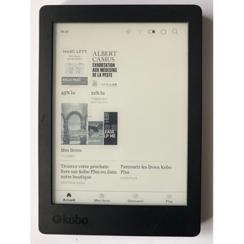 Liseuse Kobo Aura Mini (N236) 4 Go Ecran 5" rétro éclairé Edition 2 Noir