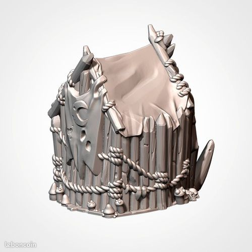 Huttes Des Gobelins - Goblin Huts X2 - Décors Terrain Wargame Warhammer 28-32mm