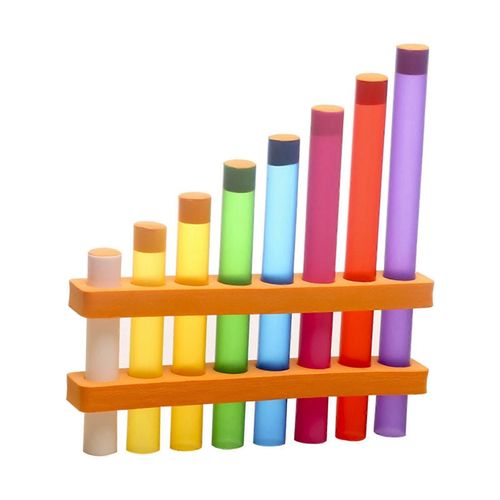 Flutes de Pan artisanales : jouets d'eveil pour l'apprentissage a domicile, outil pedagogique pour debutants