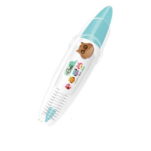 Stylo Decoratif A Pression En Forme D'animaux Mignons A Faire Soi-Meme, Stylos Amusants En Ruban Adhesif Pour Enfants (Hibou)
