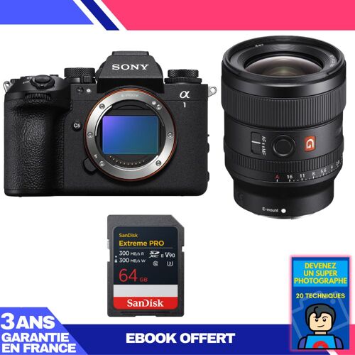 Boitier Sony alpha 1 II + FE 24mm f/1.4 GM + 1 SanDisk 64GB Extreme PRO UHS-II SDXC + Ebook 'Devenez Un Super Photographe'