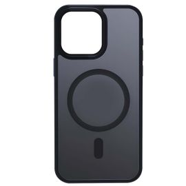 Coque MagSafe pour iPhone 15 Pro Max avec Bord Surélevé Crong Bleu marine