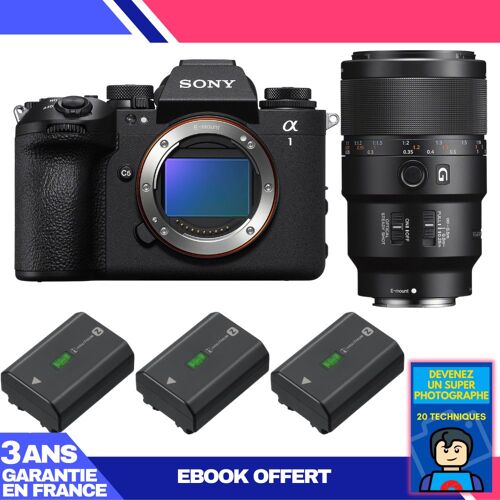 Boitier Sony alpha 1 II + FE 90mm f/2.8 Macro G OSS + 3 Sony NP-FZ100 + Ebook 'Devenez Un Super Photographe'