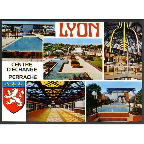 Carte Postale Lyon , Rhône , Centre D'Échange Gare De Perrache , Atelier D'Architecture Et D'Urbanisme René Gages , 1982