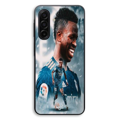 Coque Pour Samsung Galaxy A27 Vinicius JR Real Madrid Bleu Wallpaper Maniacase