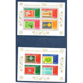 Turquie Année 2005 2 Blocs N°59 Dentelé Et Non Denté Europa 50ème Anniversaire