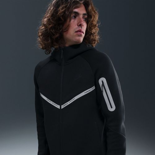 Veste Windrunner En Fleece À Zip Et Motifs Réfléchissants Nike Tech Pour Homme - Noir