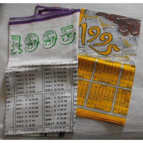 Torchons Calendrier 1995