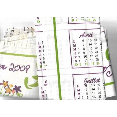 Torchons Calendrier Année 2009