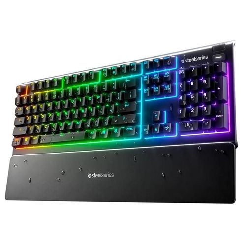 SteelSeries Apex 3 - Clavier - rétro-éclairé - USB - AZERTY - Français - commutateur : Whisper Quiet Gaming Switch